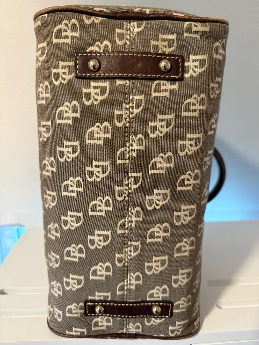 Dooney & Bourke Brown Monogram Satchel